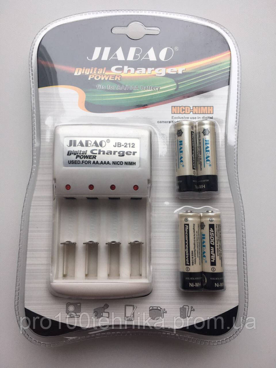 

Комплект Зарядное + батарейки пальчик 212AA Аккумуляторные батареи