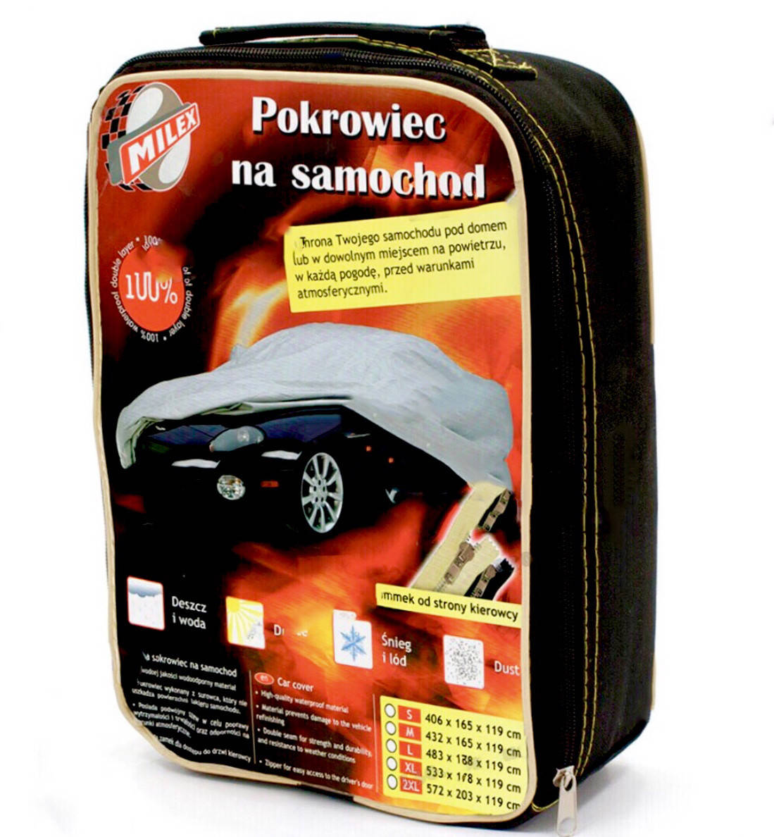 

Тент автомобильний Milex Polyester М (зеркало+замок), Серый