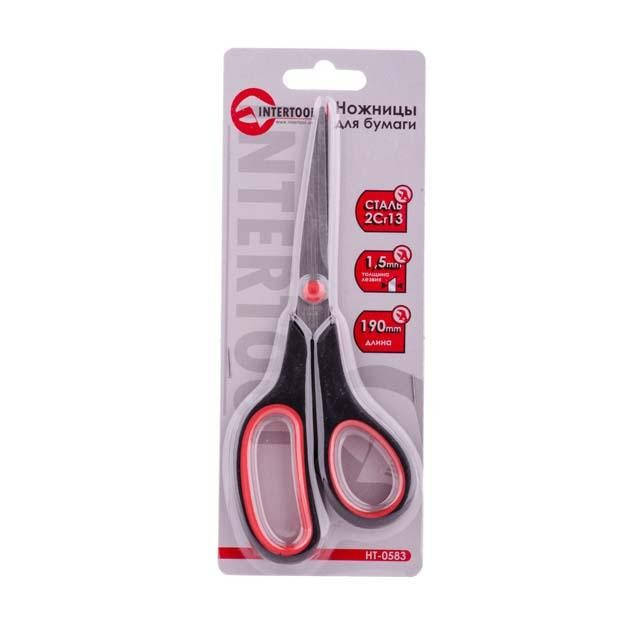 

Ножницы для бумаги 190 мм INTERTOOL HT-0583
