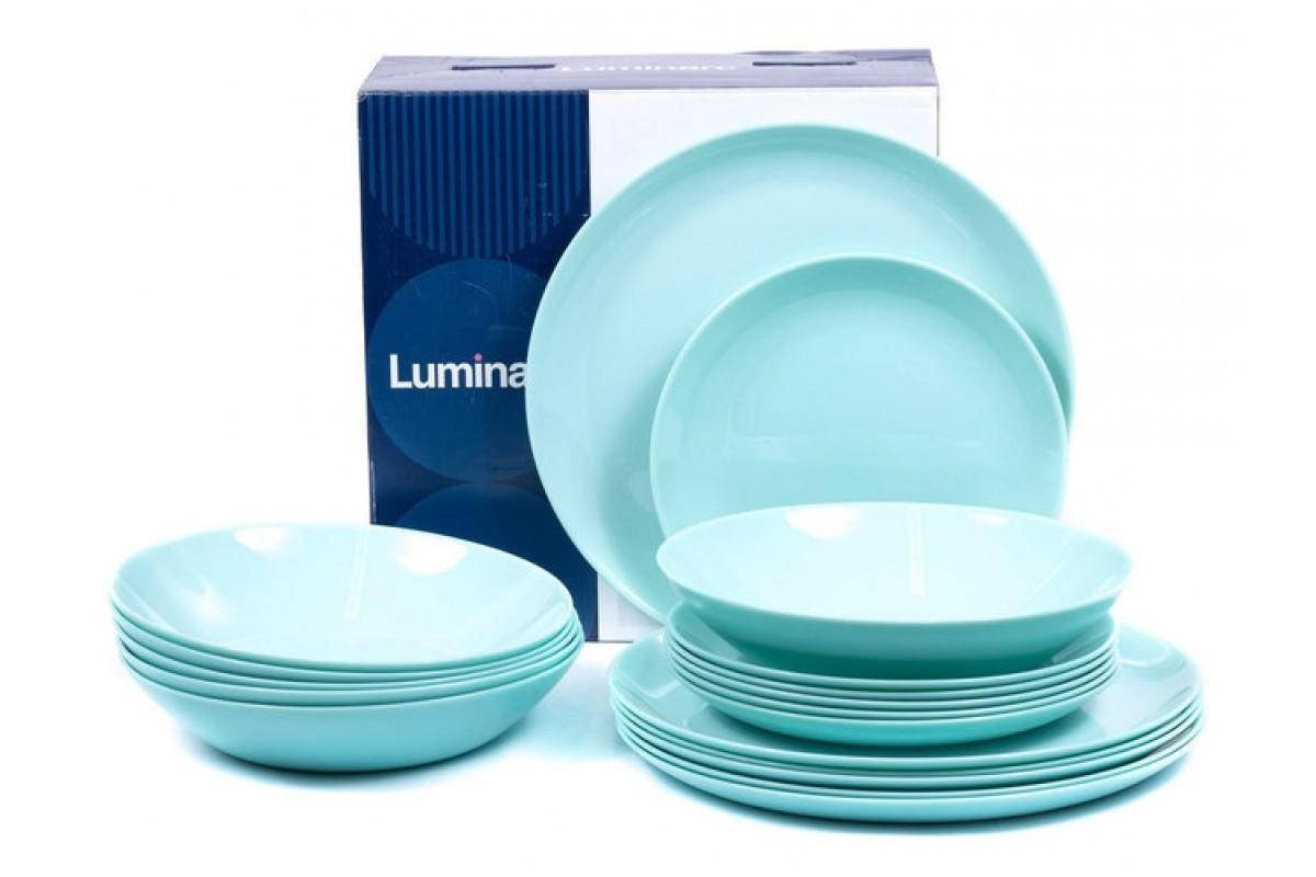

Набор посуды Сервиз столовый Luminarc Diwali Light Turquoise 18 пр, Бирюзовый