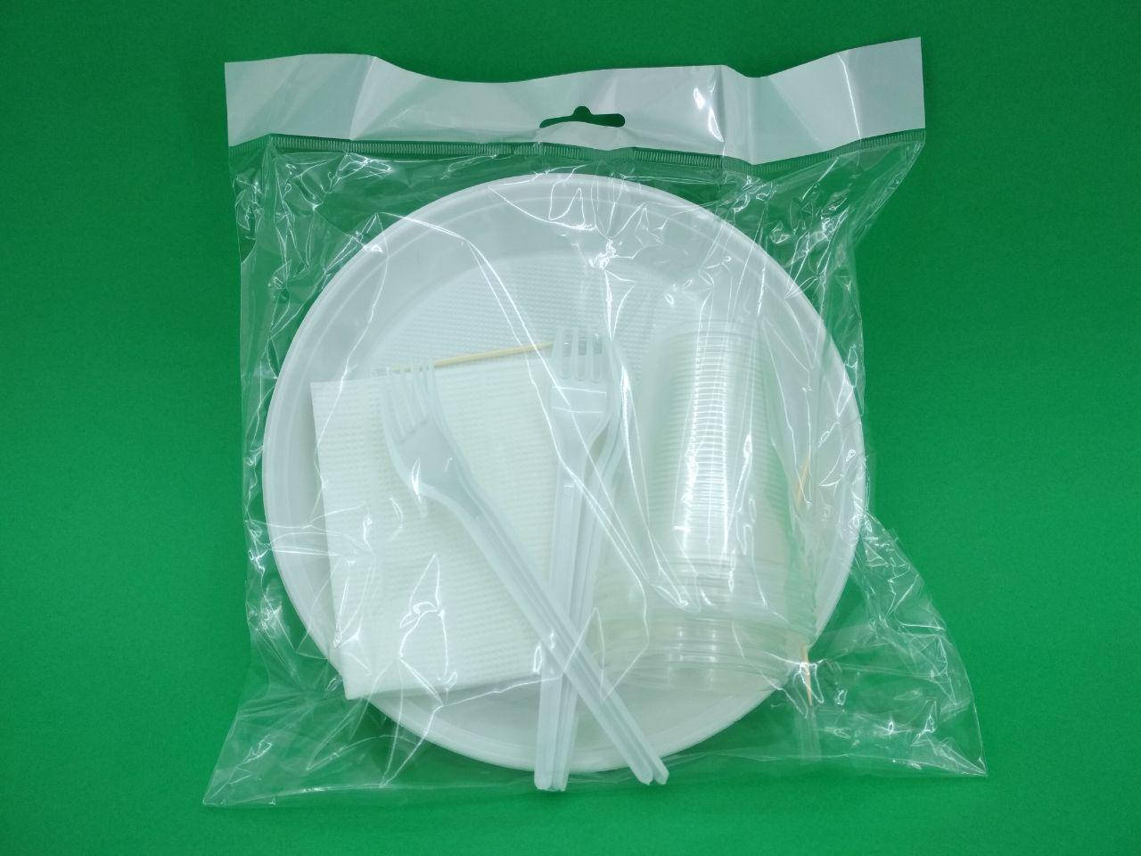 

Набор посуды одноразовой "Альфа "на 6 персон ТМ "Супер торба" (1 пач)