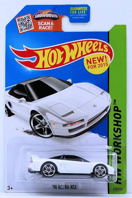 

Машинка Hot Wheels - '90 Acura NSX - 2015 Workshop - Garage (#218) - CFL28. Mattel Оригинал