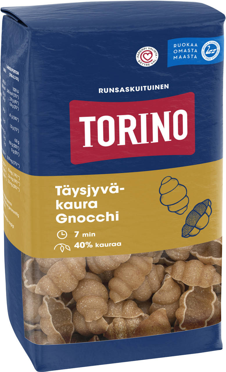 

Макароны Цельнозерновые Gnocchi TORINO 400г, (10шт/ящ)