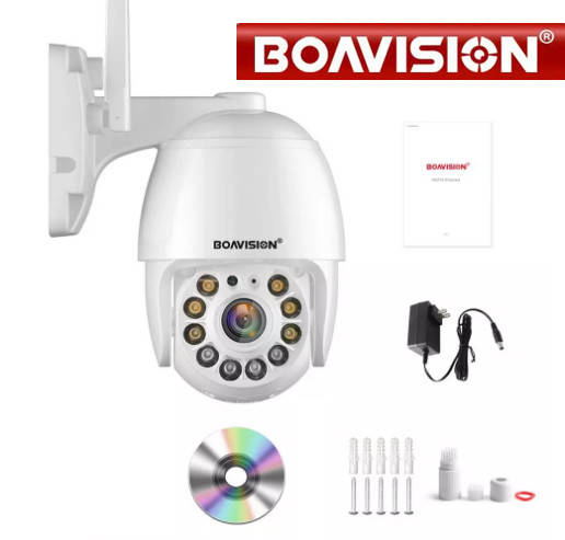 

BOAVISION Оборотная Камера видеонаблюдения IP-Wi-Fi автоматическое отслеживание,полноцветное ночное видение