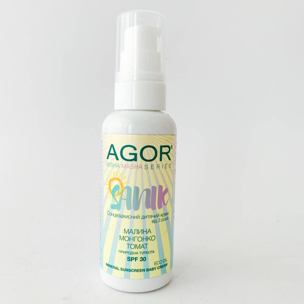 

Детский солнцезащитный крем AGOR SANIK SPF 30 для детей от 3 лет 60 мл