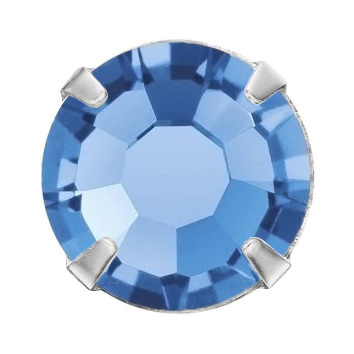 

Стразы в цапах Preciosa (Чехия)  Sapphire/серебро, Синий