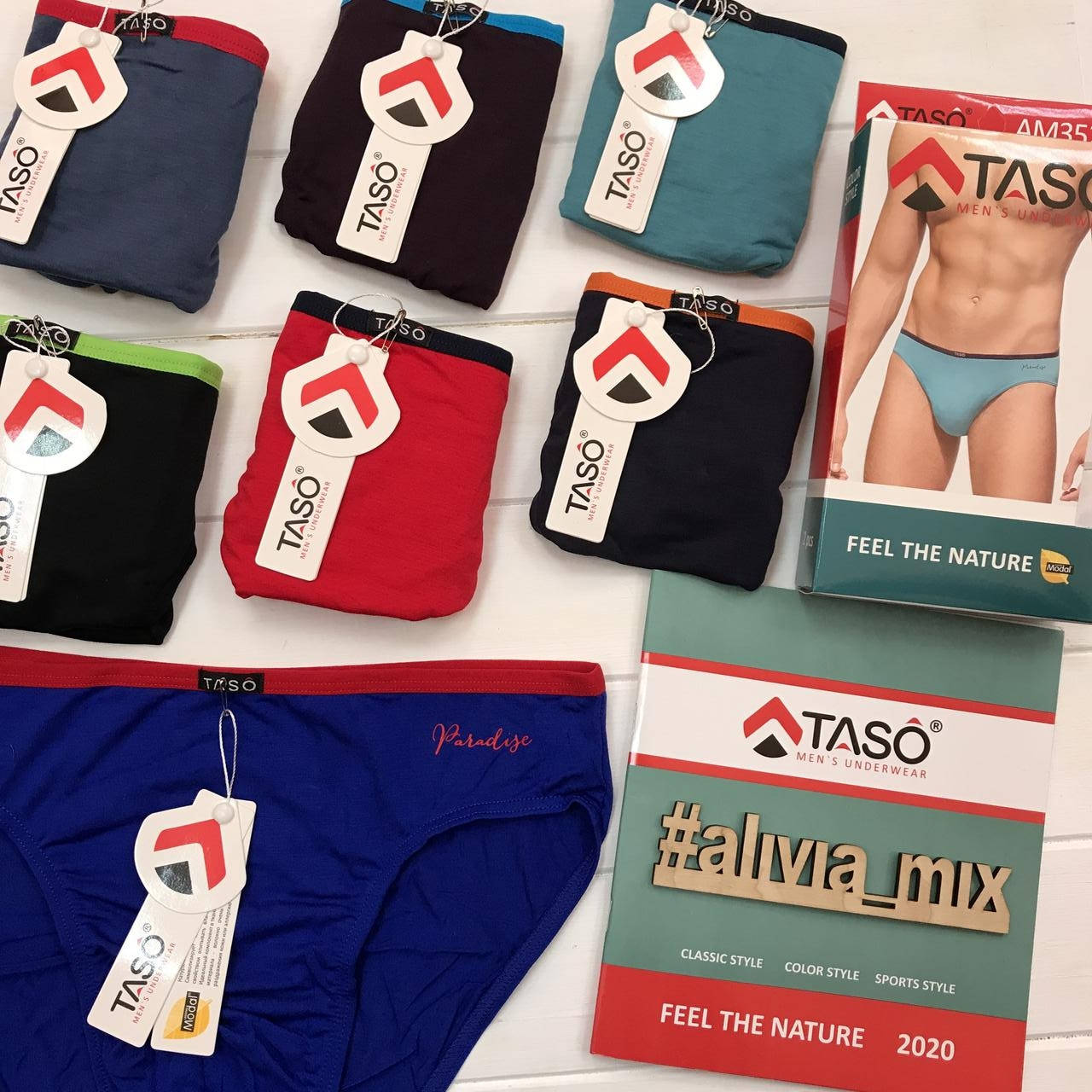 

Однотонные плавки на тонкой резинке от TASO Электрик, XL