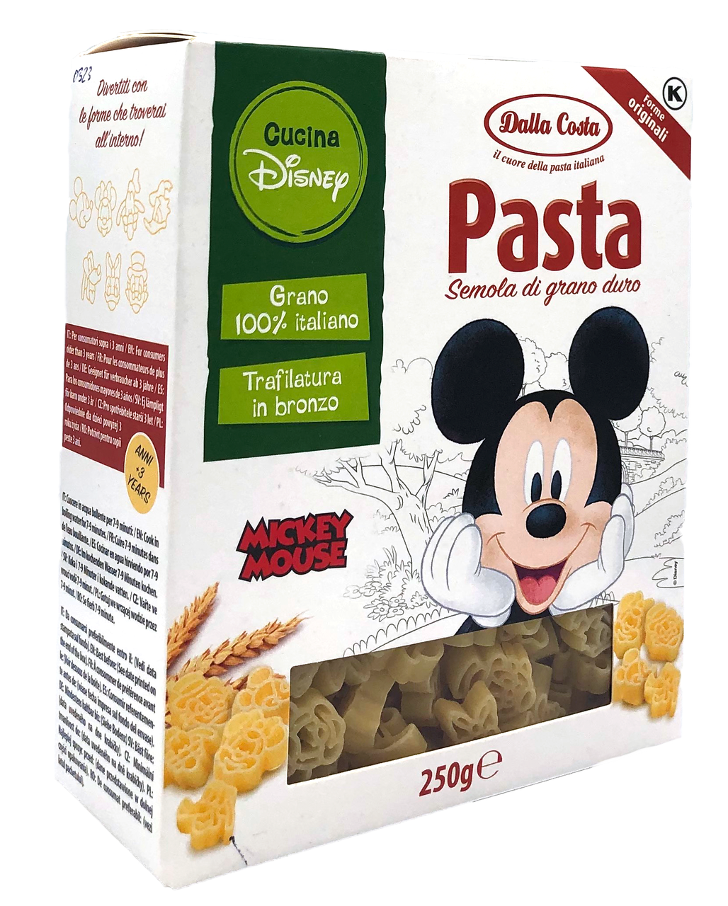 

Макароны DALLA COSTA Disney Mickey 250г, 15 шт/ящ