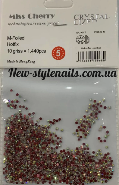 

Стразы для декора ногтей розовый хамелеон 1440 шт, одного размера №5