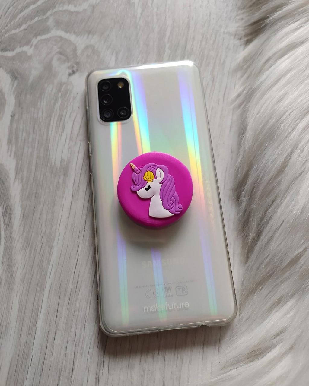 

Попсокет Popsockets 3D держатель, подставка для телефона Единорог розовый