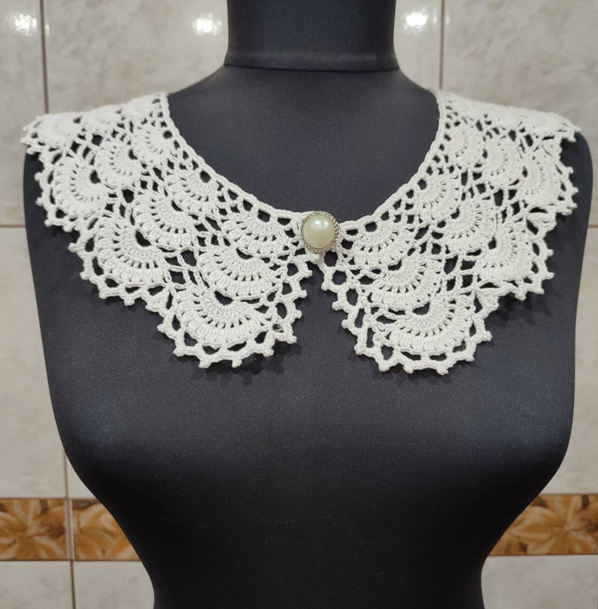 

Ажурный вязаный воротничок 21