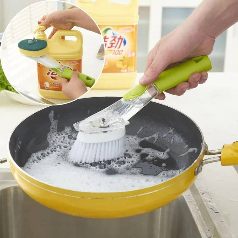 

Многофункциональная щетка с дозатором для чистки посуды CLEANER BRUSH,для кухни