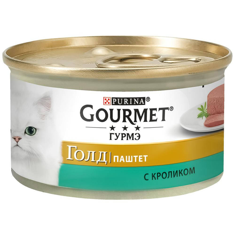 

Консервы для кошек Gourmet Гурме Gold с кроликом, паштет, 85 г