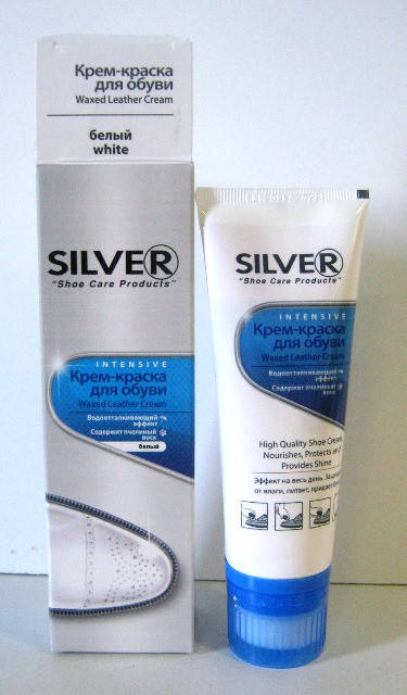

Крем-краска для обуви в тюбике Silver Intensive Белый
