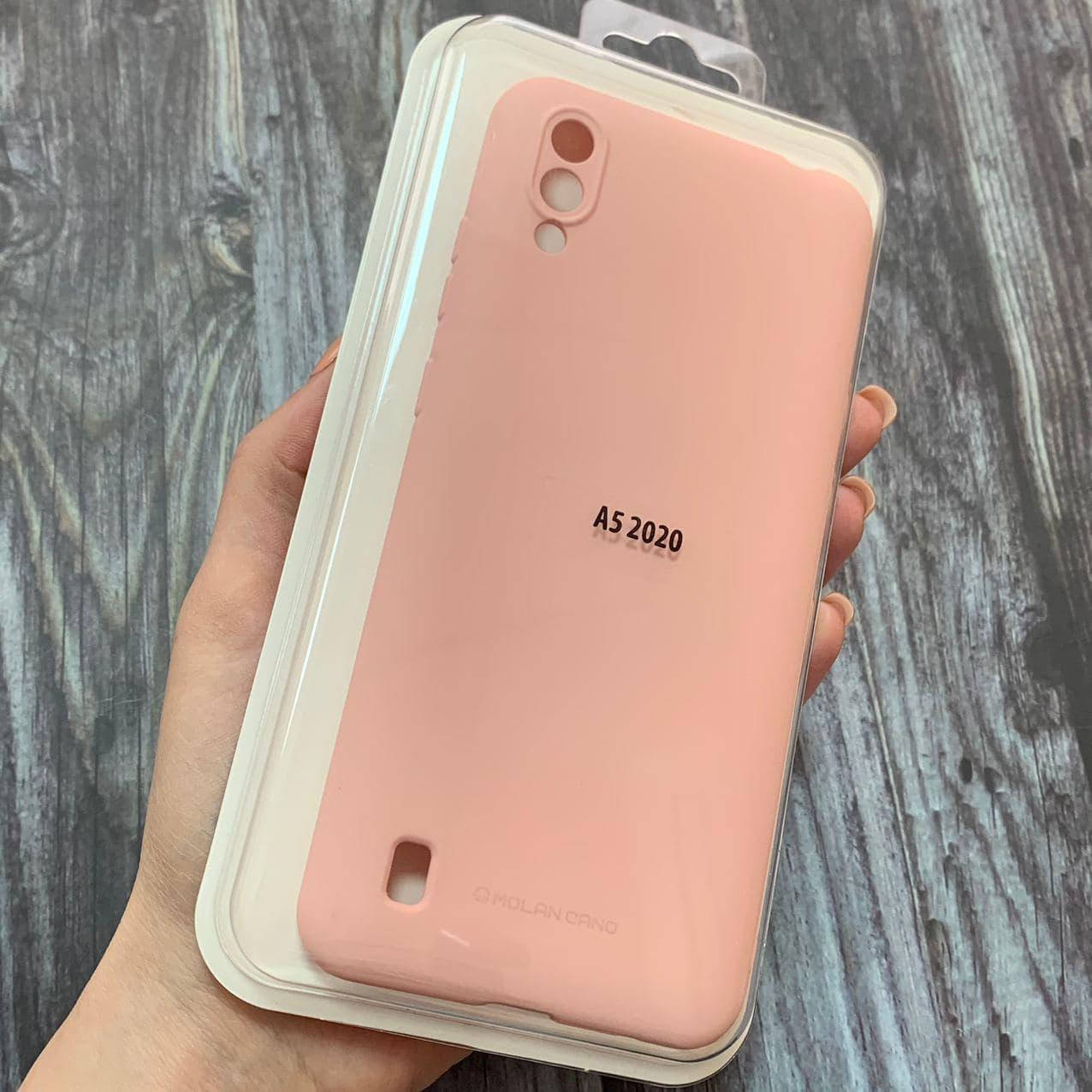 

Чехол для ZTE Blade A5 2020 плотный силиконовый однотонный чехол на зте блейд а5 2020 розовый