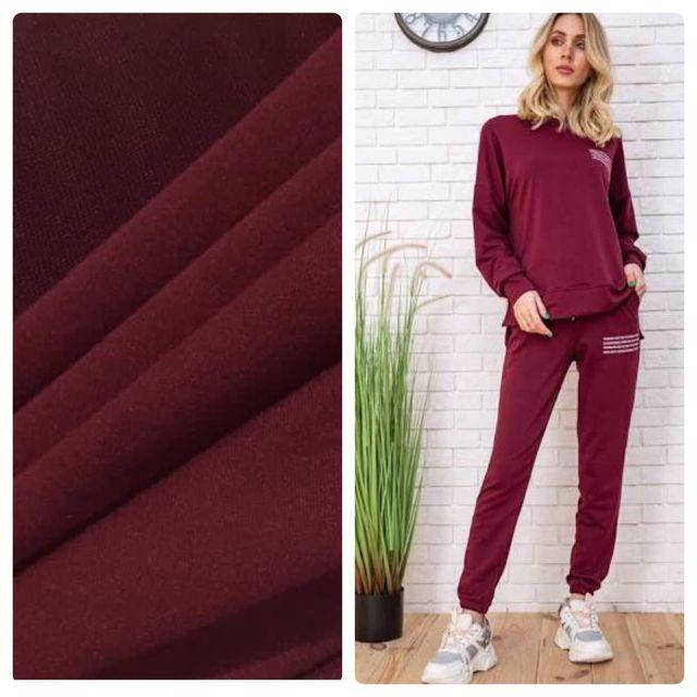 

ТРИКОТАЖ ДВУНИТКА МАРСАЛА, Бордовый