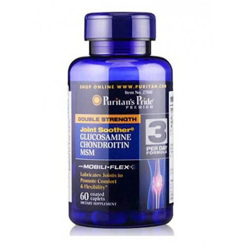 

Puritan’s Pride Glucosamine Chondroitin MSM Double Strength 60 таб