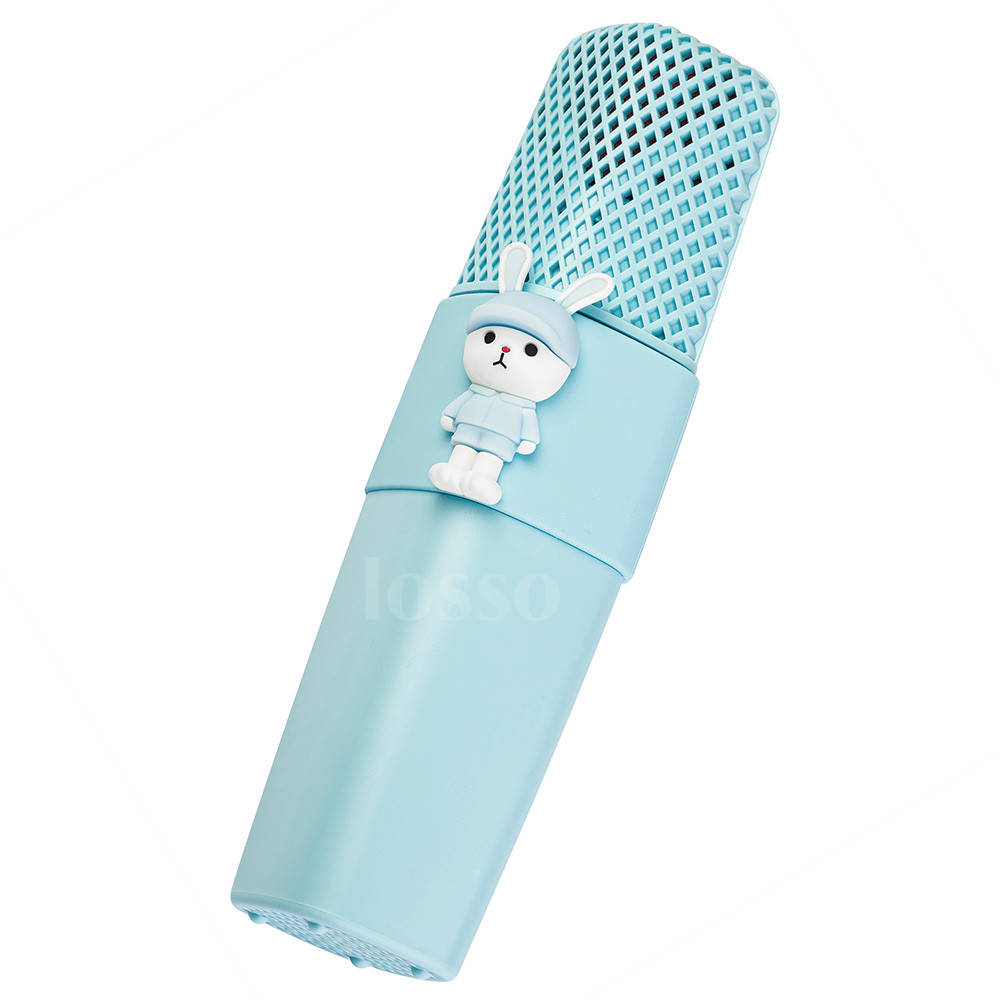 

Караоке микрофон детский на аккумуляторе LOSSO KIDS K9 Premium голубого цвета