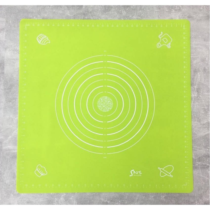 

Силиконовый коврик SNS 70 х 70 см для раскатки теста "Пастель" салатовый