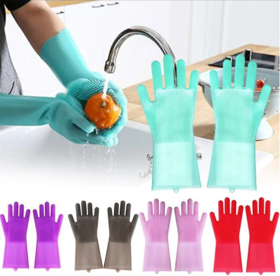 

Перчатки с щеткой для мытья посуды Kitchen Gloves