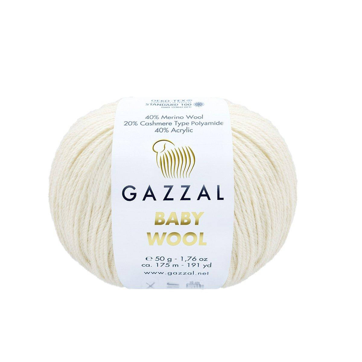 

Gazzal Baby Wool № 839 светлый беж, Светло-бежевый