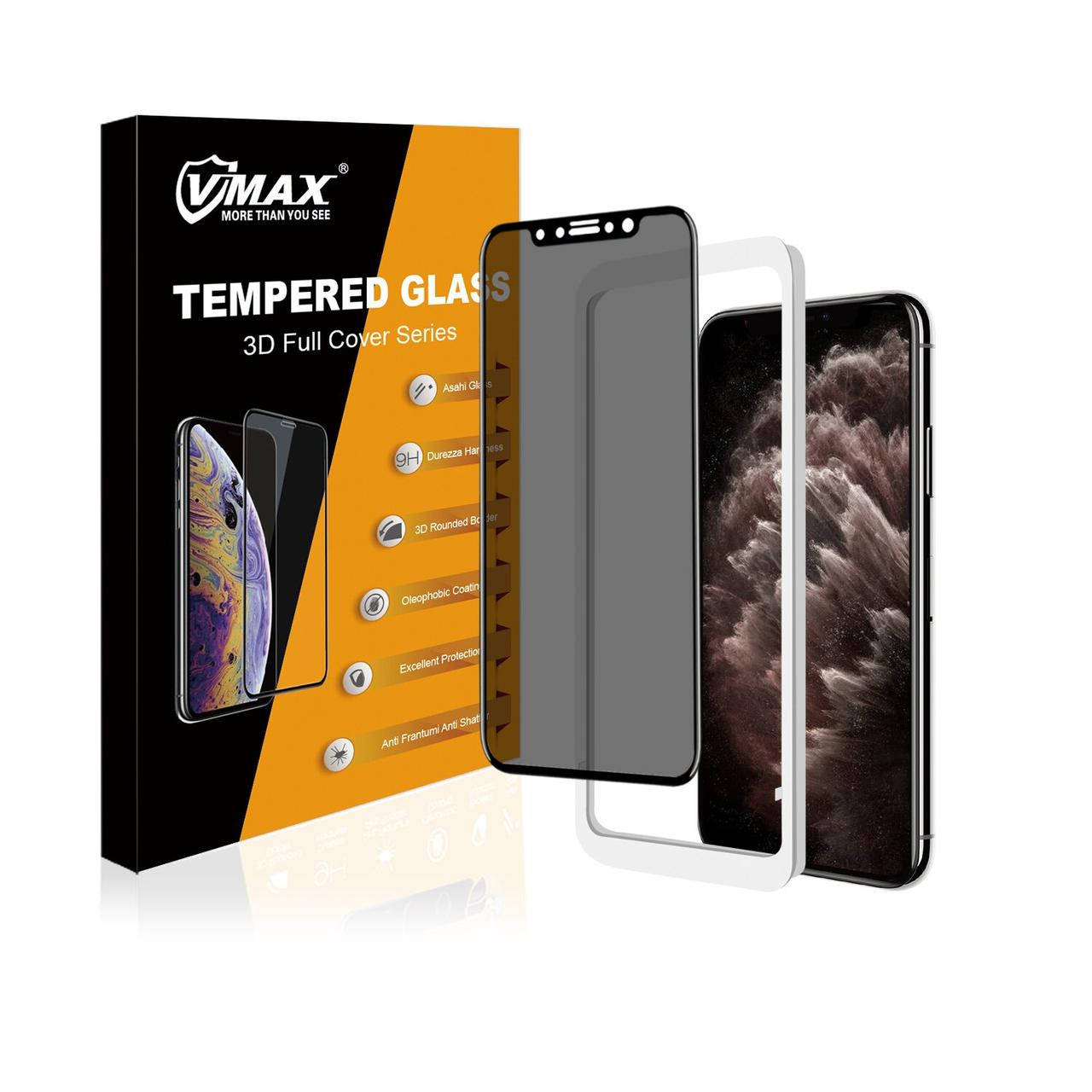 

Защитное стекло антишпион VMAX 3D Privacy Glass for iPhone 11/XR - Black, Черный