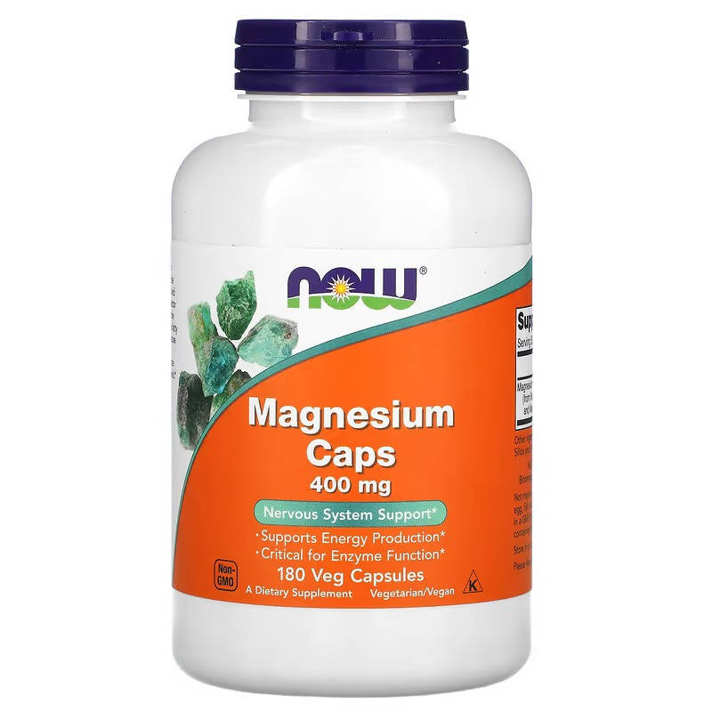 

Магний NOW Foods "Magnesium Caps" 400 мг (180 капсул)