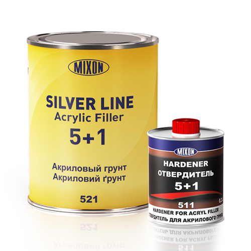 

Акриловая автомобильная грунтовка SILVER LINE MIXON 5+1 желтый 1л