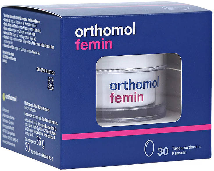 

Витамины Ортомол Фемин для женщин в период менопаузы 30 дней Orthomol Femin Германия