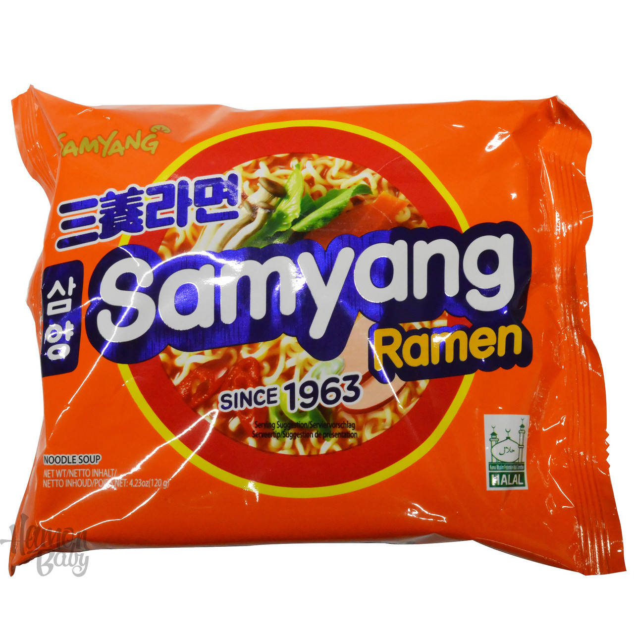 

Суп с лапшой рамен, 120 г, ТМ Samyang, Южная Корея