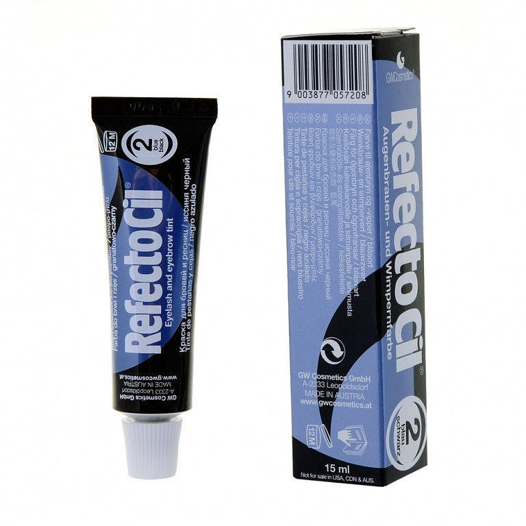 

Краска для бровей|RefectoCil№2 Blue Black (черно-синий) + микро-браш + ложка для краски