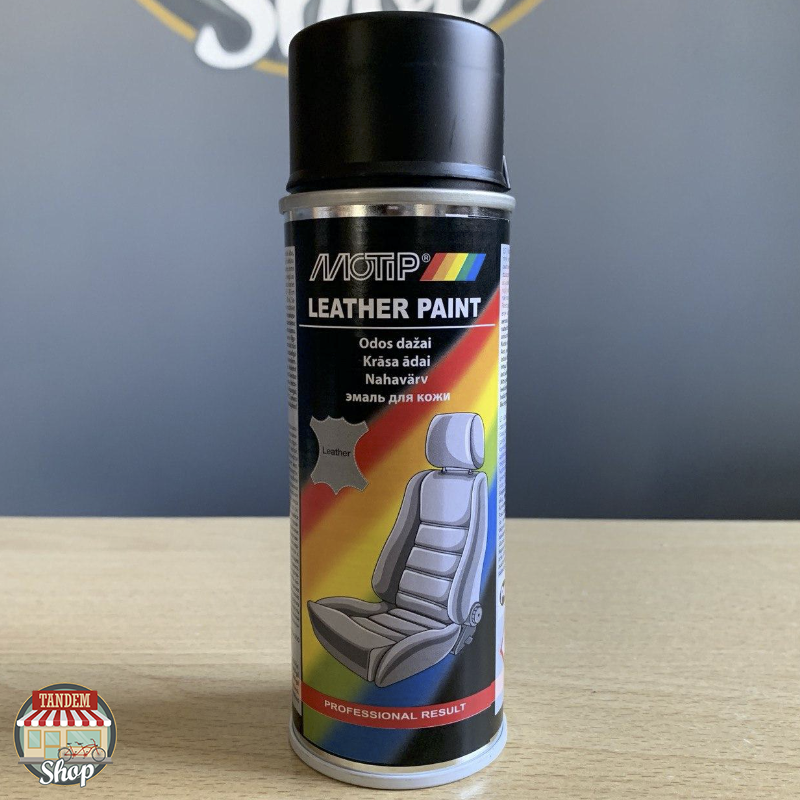 

Краска (эмаль) для покраски кожи Motip Leather Paint, 200 мл Аэрозоль Черный мат