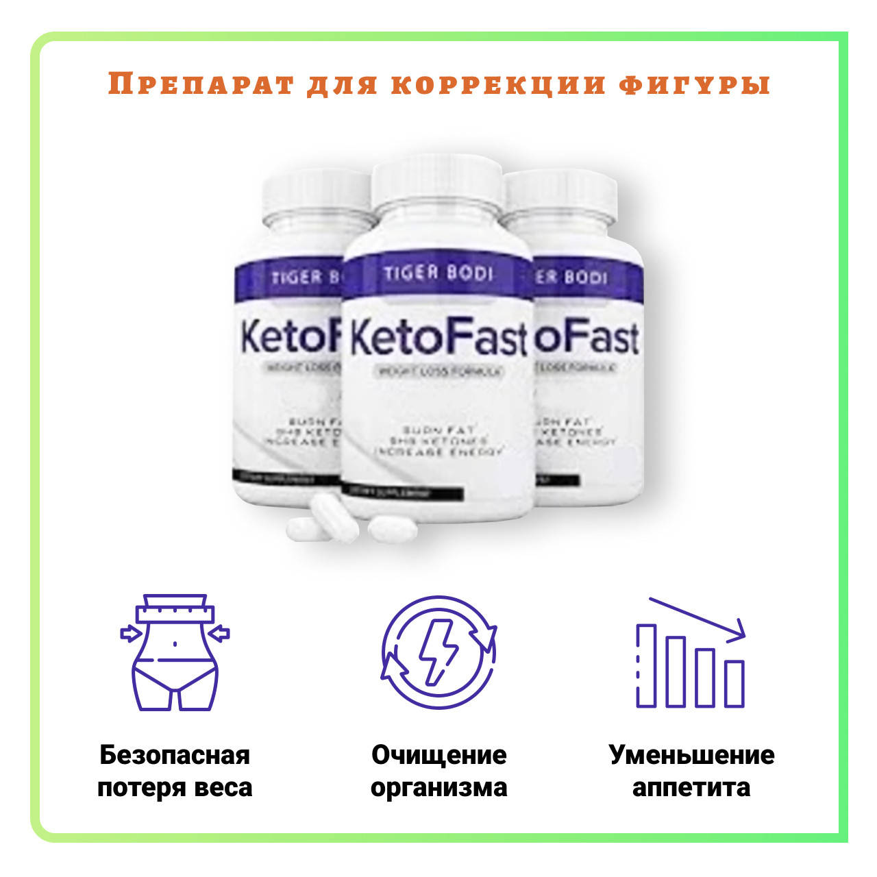 

Препарат Keto Fast 700 (Кето Фаст 700) капсулы для похудения