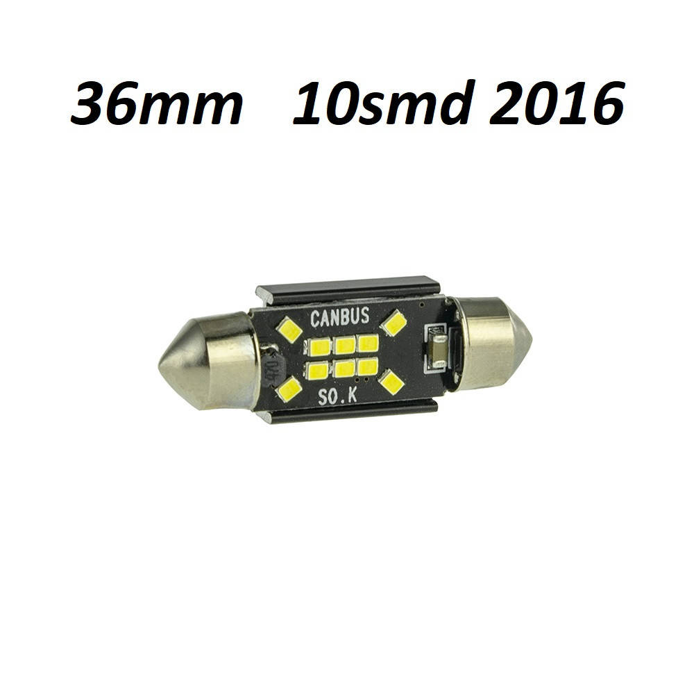 

Автомобильная LED лампа C5W 36мм 12V 10smd 2016 Philips CANBUS светодиодная с драйвером, белый цвет света