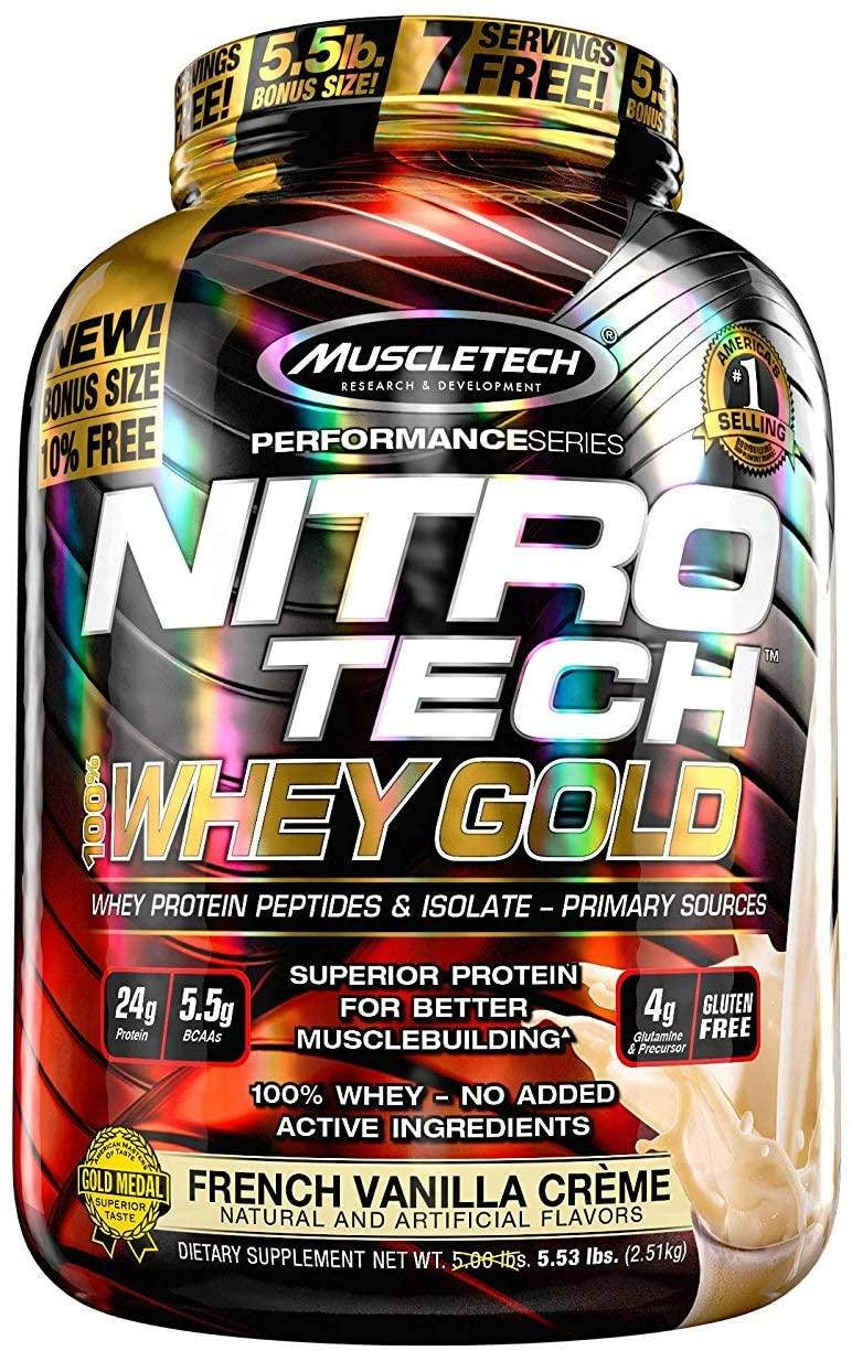 

Протеин нитро-теч MuscleTech Nitro-Tech Whey Gold 5,5 lb 2,51кг вкус уточнять