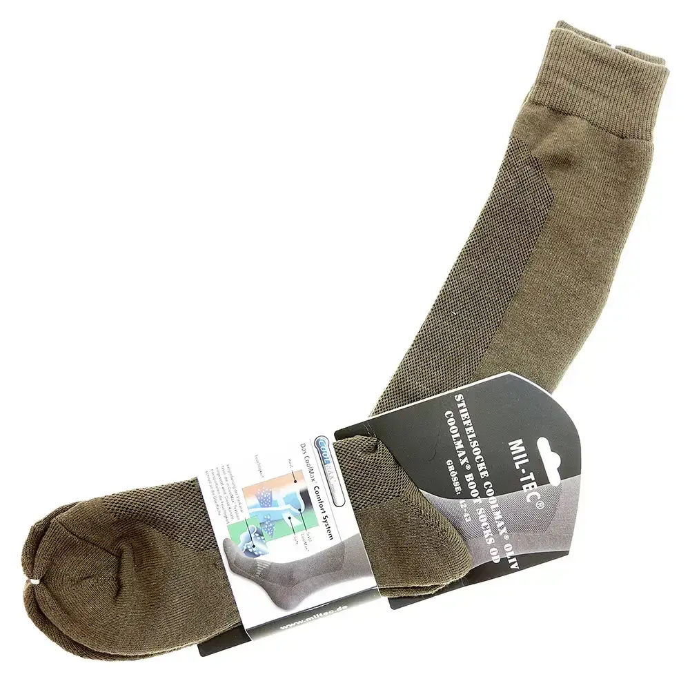 

MIL-TEC Socke Coolmax Oliv Трекінгові шкарпетки 44-45роз 13012001, Оливковый