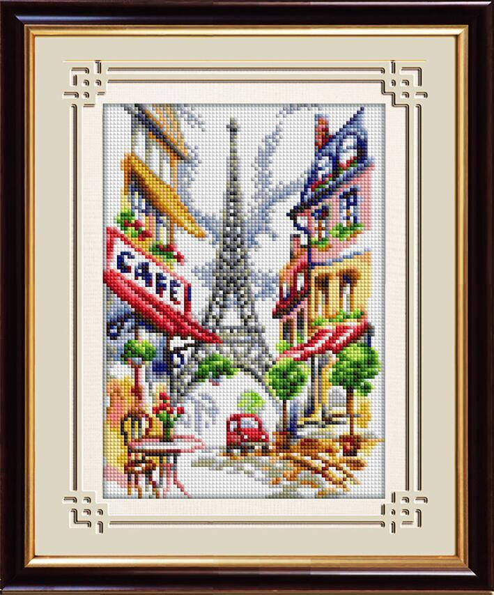 

Алмазная мозаика Парижское кафе Dream Art 30063 20х30см 24 цветов, квадр.стразы, полная зашивка. Набор
