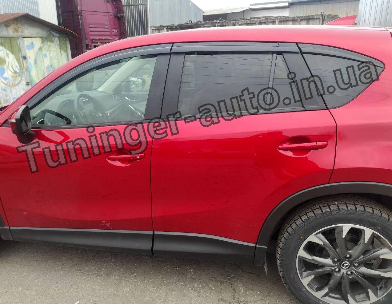 

Дефлекторы окон (ветровики) Mazda CX5 2011-2016 6шт. (Autoclover/D090)