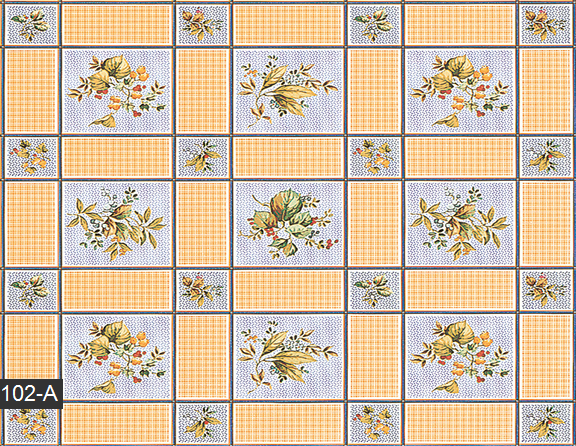 

Клеёнка скатерть в клеточку с цветами