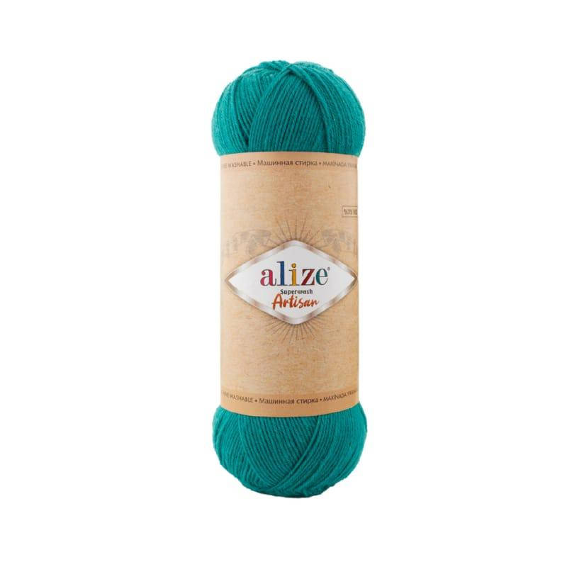 

Alize Superwash Artisan - 507 античный зеленый, Зелёный