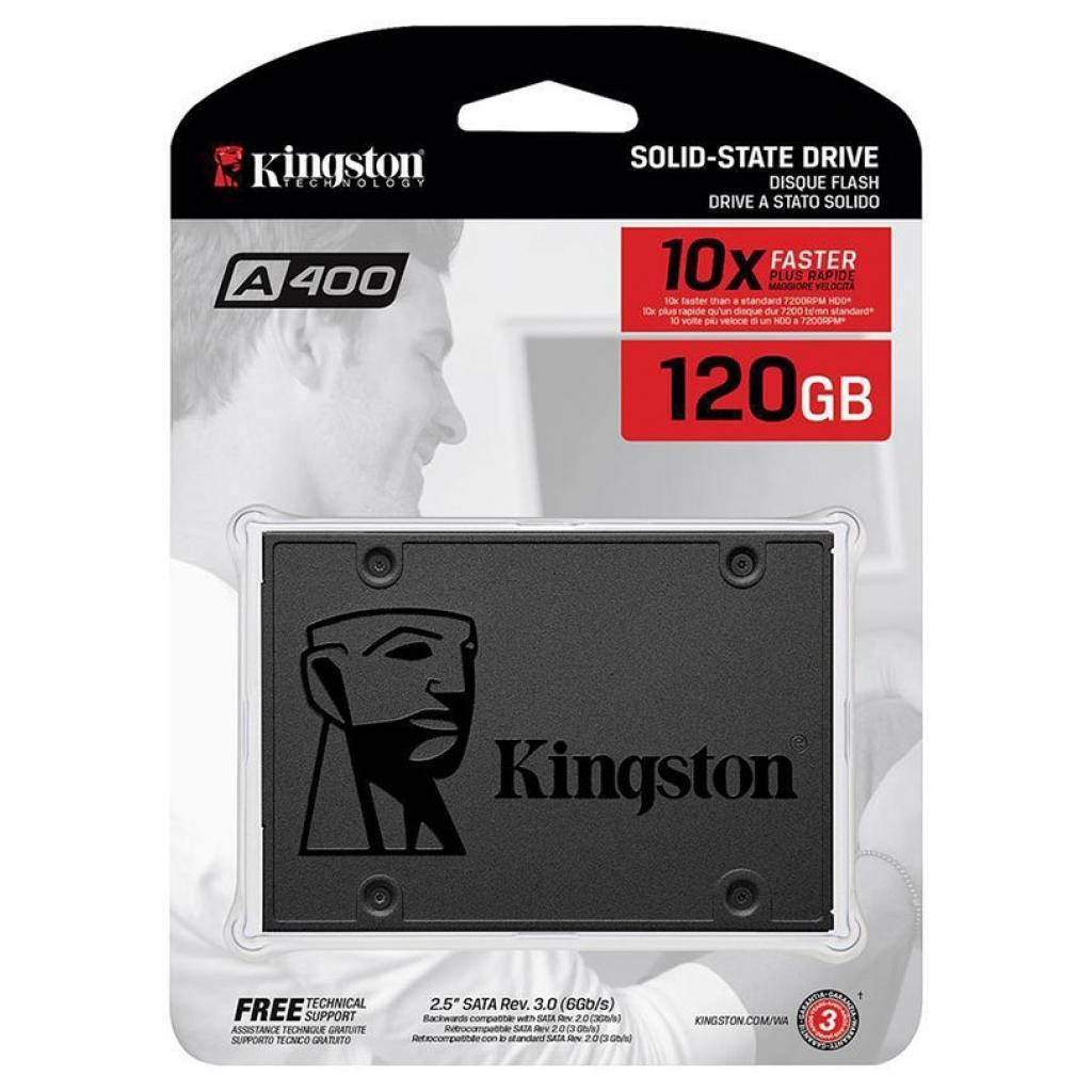 

Твердотельный накопитель 2.5" SSD 120GB Kingston A400 (SA400S37/120G)