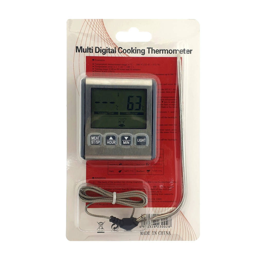 

Цифровой термометр с выносным датчиком серый Multi Digital Cooking
