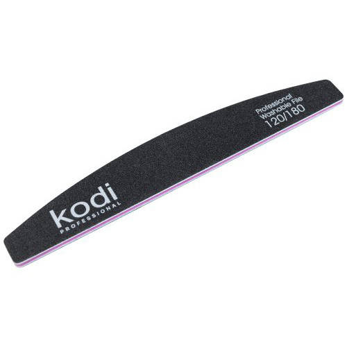 

Пилка для ногтей Kodi Professional № 042 (черная) 120/180, полумесяц