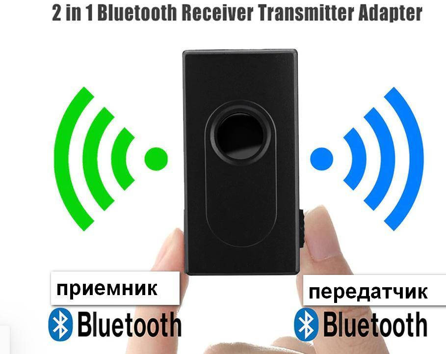 

2 в 1 Bluetooth AUX приемник ПЕРЕДАТЧИК, адаптер, блютуз наушники, Черный