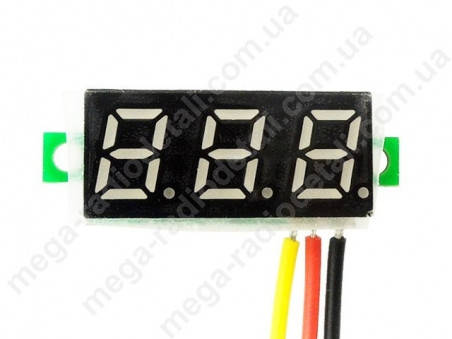 

Вольтметр 0.28" желтый DС 0-100V пит. 5-30v