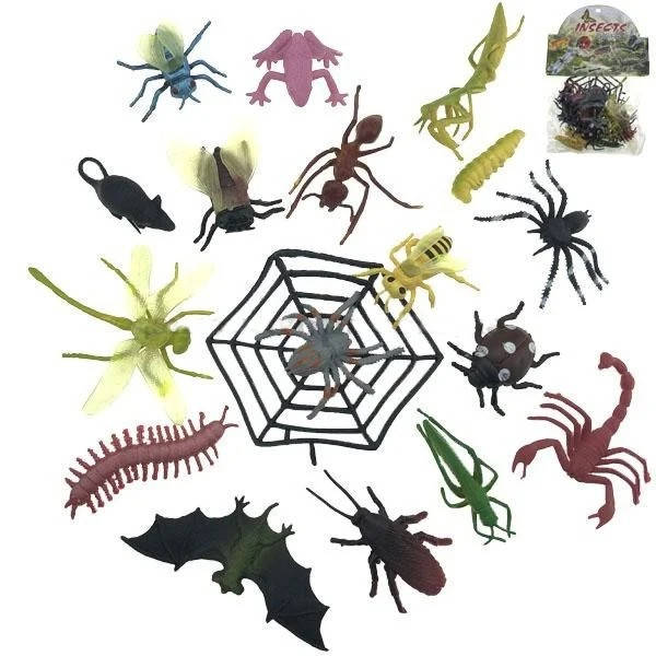 

Игрушки насекомые для детей маленькие набор 18 шт