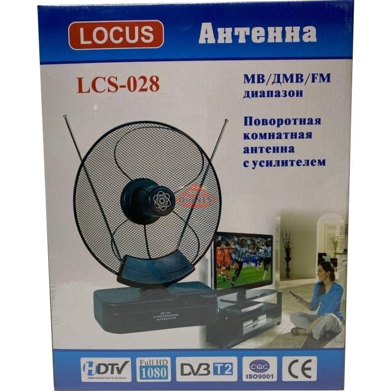 

Комнатная антенна ТВ с усилителем Locus LCS-028