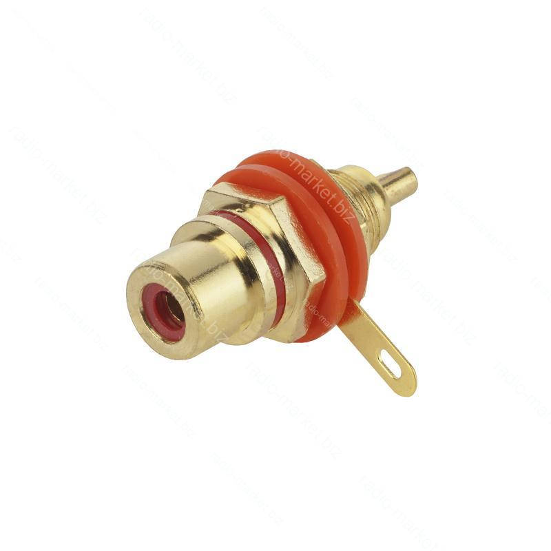 

Гнездо монтажное RCA красное