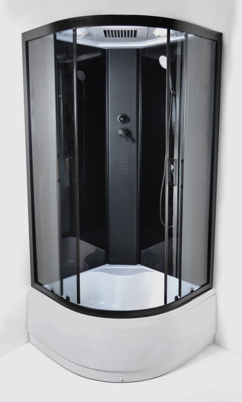 

Душевой бокс VIVIA 95 NERO RC 90x90x215 глубокий поддон