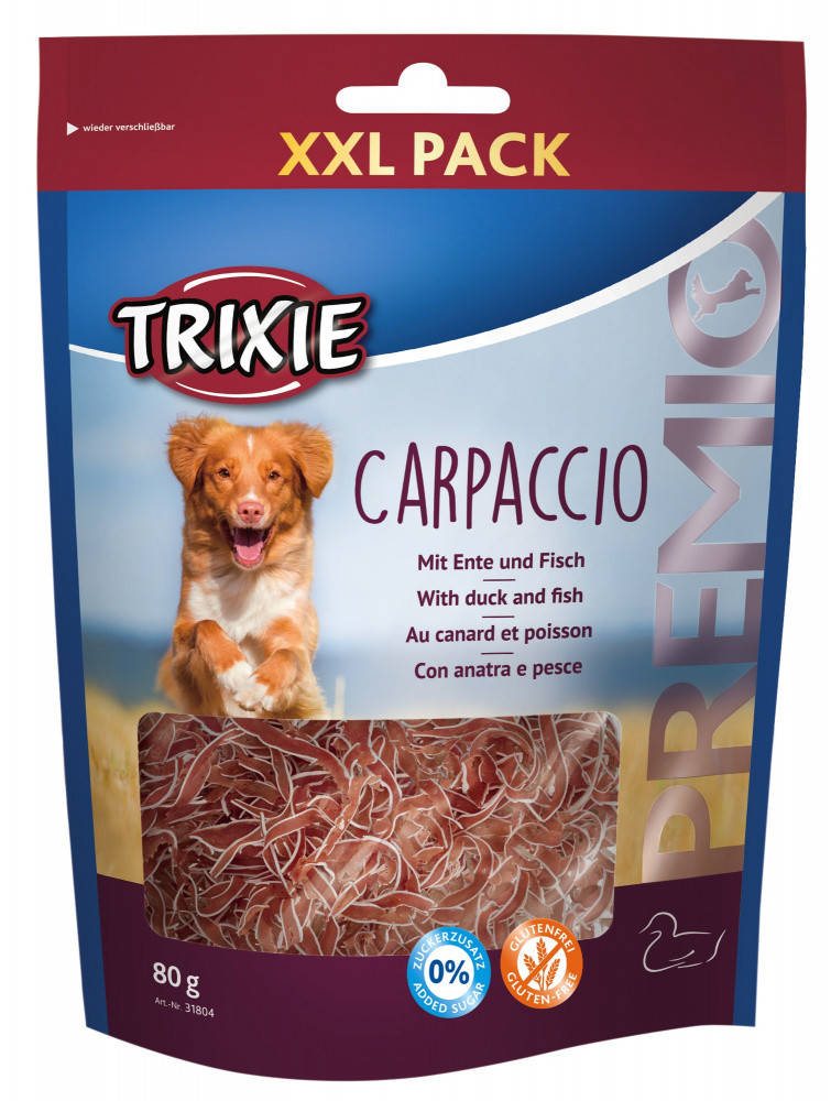 

Trixie TX-31804 PREMIO Carpaccio 80г - лакомство из мяса утки и рыбы для собак